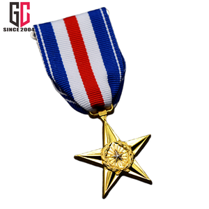 15 سنة مصنع مخصص الولايات المتحدة الأمريكية نجمة الفضة المعادن ميدالية قسط 3D سبائك الزنك المعادن هدية الحرف اليدوية - Product Image 4