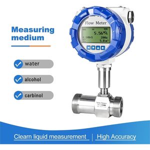 CNYJSOZNO Turbine Flowmeter DN10 SS304 Digital <b>Water</b> <b>Flow</b> Sensor Industrial Use - Product Image 2