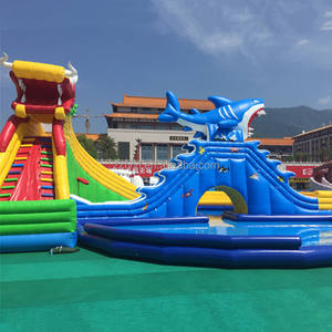 Granja estudio padre-hijo gran parque acuático inflable dragón y toboganes de tiburón se puede personalizar <span class=keywords><strong>piscina</strong></span> de Castillo para niños - Product Image 4