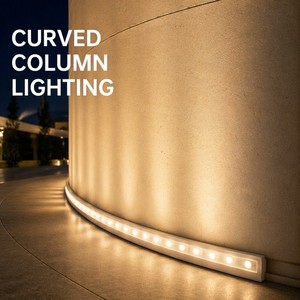 Bande lumineuse <span class=keywords><strong>LED</strong></span> linéaire flexible DC24V 1616 pour façade architecturale extérieure, éclairage frontal, 18W - Product Image 3