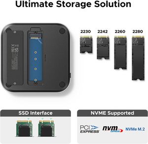Station d'accueil USB <span class=keywords><strong>UGREEN</strong></span> 10 en 1 avec hub DP, boîtier SSD <span class=keywords><strong>M</strong></span>.<span class=keywords><strong>2</strong></span> NVMe, 4K 144Hz, USB 10G, ports USB A/C, lecteurs de cartes SD/TF et audio pour Mac mini M4 - Product Image 5
