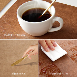 Placemat Round <b>Table</b> Mat Waterproof Heat Insulating Solid Color For Dining <b>Table</b> Use - Product Image 3