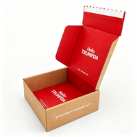 Boîte d'expédition en papier kraft recyclé écologique, impression offset personnalisée du logo, conforme aux normes européennes, bande détachable, emballage cadeau postal