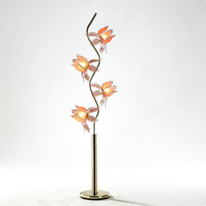 <span class=keywords><strong>Lampada</strong></span> da Terra a LED a Forma di Loto per Matrimoni, Base E27, Design Moderno, Luce RGB Regolabile, Decorazione Sospesa - Product Image 3