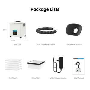 מטהר עשן שולחני נייד וחסכוני באנרגיה Fumego DX50 בעל יעילות גבוהה עם מסנן HEPA להלחמה ידנית, מסיר עשן. - Product Image 6