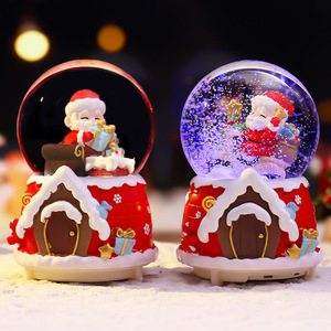 Vendita all'ingrosso di carillon rotanti con Babbo Natale e ornamenti creativi a sfera di cristallo per la vigilia di Capodanno e Natale nel 2025 - Product Image 3