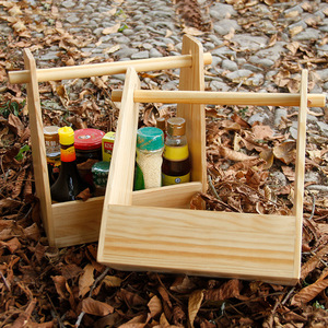 Wood Outdoor <b>Storage</b> <b>Box</b> Rectangle Food Carry Case Convenient <b>Camping</b> Use - Product Image 2