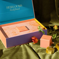 Boîte cadeau rigide à fermeture magnétique en papier couché couleur avec laminage mat et gaufrage personnalisés pour parfum et crème pour les yeux