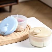 Boîte à lait en poudre portable pour bébé, distributeur de lait infantile, boîte de rangement pour aliments, collations et fruits en PP, boîte de voyage à 3 compartiments pour lait en poudre