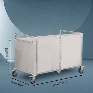 Thép không gỉ gấp di động thực phẩm giỏ hàng với cách nhiệt khoang 4-Wheel dễ dàng lắp ráp-Snack BBQ đêm thị trường & đường phố giỏ hàng - Product Image 1