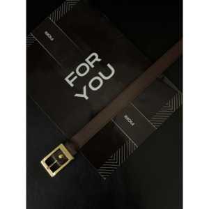 Fiori Square Buckle Thin Women's Belt Casual PU Leather Dress Trouser Shirt Jacket Belt <b>Copper</b> Buckle Standard Fit - Product Image 1