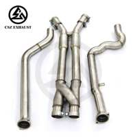 Tubo Intermedio CSZ de Alto Rendimiento y Flujo Libre con Diseño en Z de Longitud Igual, Compatible con BMW F97 F98 X3M X4M S58 3.0T, Tubos de Escape con Resonador