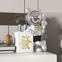 Ornement de rangement en résine, astronaute de dessin animé peint à la main, fabrication directe d'usine, décoration pour la maison et le salon