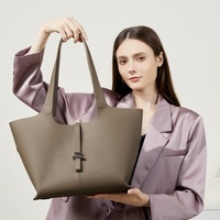 Sac fourre-tout multifonctionnel rétro en cuir pleine fleur imperméable, sac à main de luxe discret de haute qualité, grande capacité, style seau, été automne