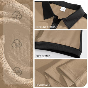 Camiseta de manga corta para hombre, estilo casual deportivo, holgada, con bloques de color, de sarga de algodón perlado, estilo europeo y americano, para verano. - Product Image 5