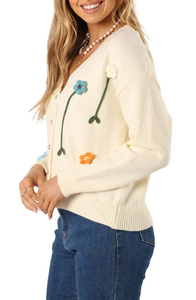 <span class=keywords><strong>Maglione</strong></span> lavorato a maglia Casual da donna <span class=keywords><strong>con</strong></span> maniche lunghe e spalle cadenti realizzato su misura <span class=keywords><strong>con</strong></span> cappotto invernale <span class=keywords><strong>con</strong></span> bottone di <span class=keywords><strong>perle</strong></span> pistillo - Product Image 4