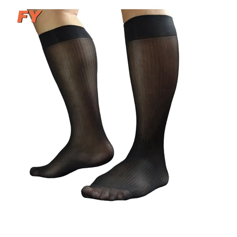 Men Silk Socks Tear-resistant Breathable Ultra-thin Coolest Nylon Business Trans 