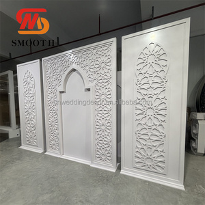 イスラム教徒のインドの格安高級ウェディング用白いPVC製曲線型ウェディング背景スタンド、イベント用背景が販売中 - Product Image 3