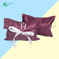 Tas Amplop Satin Logo Kustom Dengan Pita, Tas Amplop Satin Lembut Halus Dapat Digunakan Kembali untuk Rambut