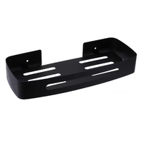 Étagère d'angle murale adhésive sans perçage en acier inoxydable pour salle de bain, grande capacité de rangement