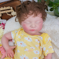 Poupée Reborn en silicone pour bébé, 20 pouces, pour nouveau-né fille avec cheveux, poupée Reborn en silicone pour nouveau-né fille