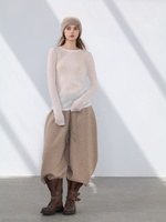 Pull en cachemire pur à 100 % pour femme, style vintage, coupe ajustée, col rond, couche de base, chaud et doux pour l'hiver