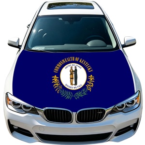 Bandera Personalizada para Coche y Bandera para Capó de Coche, Diseño de Kentucky, EE. UU., Accesorio Exterior para Automóvil, Cubierta Elástica para Capó de Motor, para Exteriores - Product Image 1