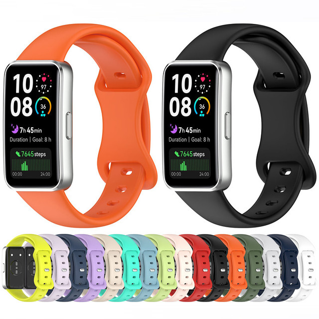 Suitable for Huawei Band 10/9/8/10 NFC/9 NFC/8 NFC Silicon Butterfly Buckle Wristband Watch Band Sport Strap Bracelet