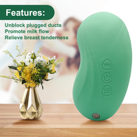 Masseur de lactation mini vibrant chauffant en silicone liquide souple de haute qualité pour soulager les douleurs thoraciques et améliorer la production de lait