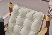 Fauteuil de loisirs de luxe en bois massif et cuir, fait main, design écologique, mobilier de maison, pour extérieur, salon, chambre, appartement