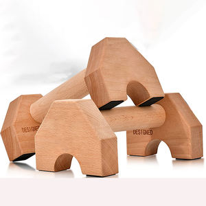 נייד החלקה בסיס תרגיל מיני כושר עץ לטבול מקביל בר Push Up Stand בר עץ Parallettes עבור בית אימון - Product Image 5