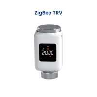 Valve de radiateur thermostatique Zigbee, contrôle intelligent de la température, compatible avec Alexa et Google, grand écran, thermostat intelligent pour la maison