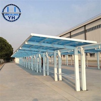 Abri de voiture moderne en acier de qualité supérieure, nouveau design, structure métallique, garage, stationnement de voiture, abri en acier, usage extérieur avec CE