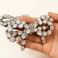 Boucles de chaussures en strass de haute qualité en gros, décorations en alliage métallique, accessoires de garniture pour chaussures DIY, OEM
