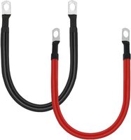كابلات بطارية نحاسية نقية حمراء وسوداء مقاس 2 AWG و4 AWG