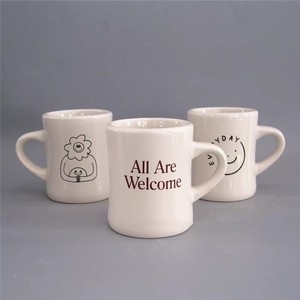 Vente en gros de tasses à café vintage en céramique blanches crème de 11 oz, tasses à café personnalisées - Product Image 5