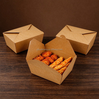 Boîtes alimentaires auto-scellantes en kraft, 6 tailles, fabrication propre, logo personnalisé, consultation bienvenue, commande en gros disponible