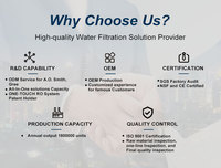 Élément filtrant à charbon actif à connexion rapide de 10 pouces pour usage domestique et en camping-car avec filtres pré- et post-charbon