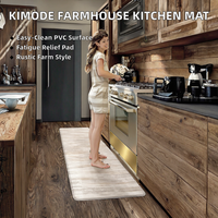 KIMODE Cushioned PVC Anti-Fatigue Kitchen Floor Mats Farmhouse Style Runner Rug