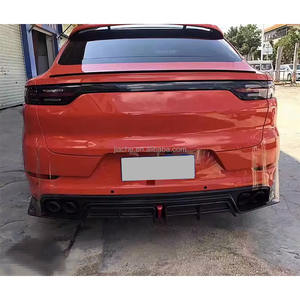 Kit carrosserie pour <span class=keywords><strong>Porsche</strong></span> <span class=keywords><strong>Cayenne</strong></span> <span class=keywords><strong>Sport</strong></span> <span class=keywords><strong>2022</strong></span> en fibre de carbone FRP 4 pièces/ensemble, lèvre de pare-chocs avant, diffuseur arrière, spoiler central, jupes latérales - Product Image 3