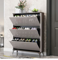 Gabinete para Zapatos de Madera a Precio de Mayoreo Estilo Moderno para el Hogar Mueble Zapatero de Entrada para Sala de Estar