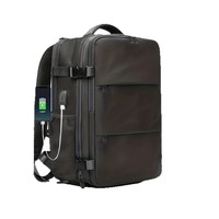 Sac de voyage personnalisé en nylon imperméable à fermeture éclair USB, grande capacité, pour affaires et loisirs, multi-compartiments, idéal pour l'école