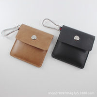 Cendrier de poche classique en PVC, porte-cigarettes, sac ignifuge portable pour l'extérieur, avec boucle de suspension pour élimination des mégots