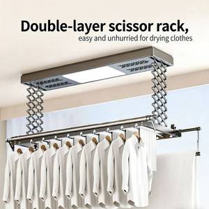 Drying and sterilization multifunctional silent balcony embedded electric lifting clothes rack - Product Image 4