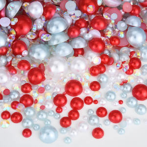 Manik-manik Mutiara Setengah Bulat Berbagai Ukuran dan Warna, Resin Rhinestone untuk Kerajinan, Seni Kuku, Dekorasi <span class=keywords><strong>Tumbler</strong></span> - Product Image 3