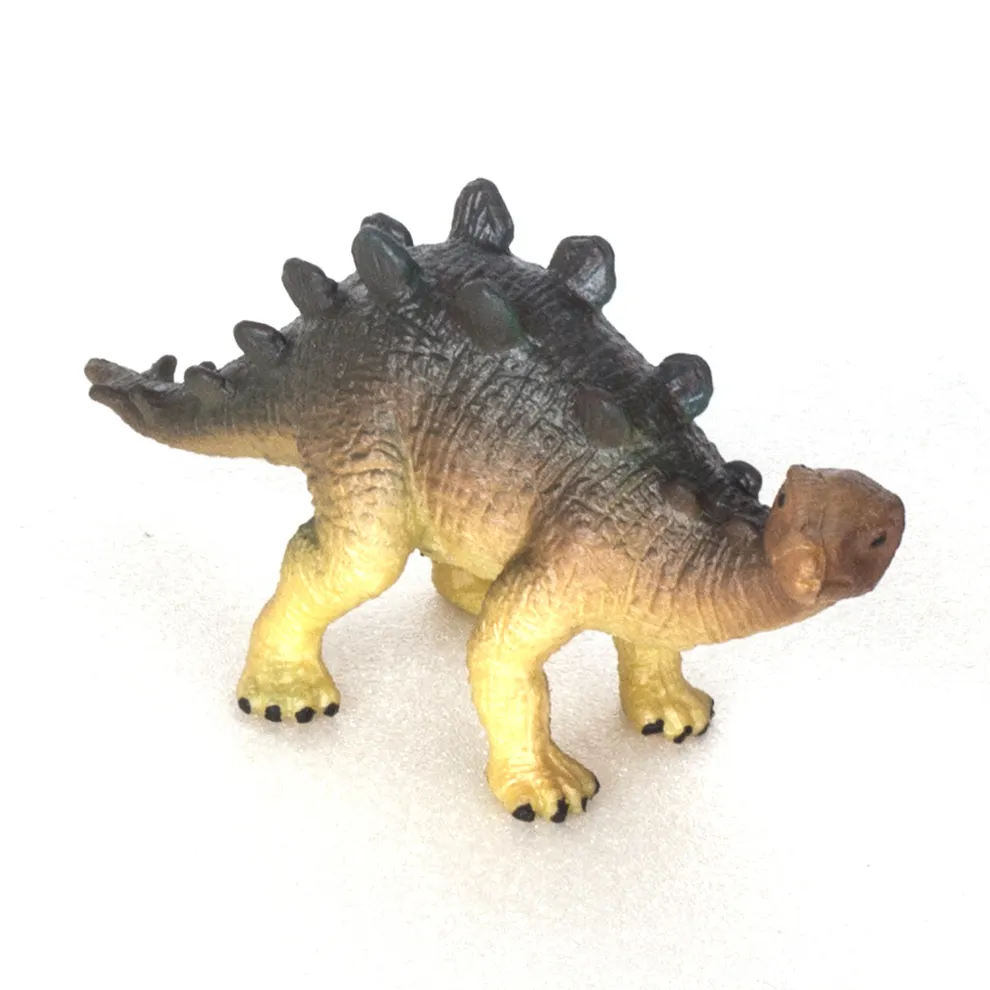 Trending Products 2024 New Arrivals 3D Simulation Green Color Stegosaurus Model TPR Toy Dinosaur For Kids