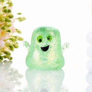 Novedad: Calabaza de Halloween de subida lenta, juguete sensorial antiestrés, calabaza de goma de Halloween con cara de fantasma para apretar. - Product Image 3