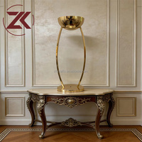 Support de fleurs en métal doré électroplaqué moderne ZKAI pour centre de table de mariage et décoration de mariage