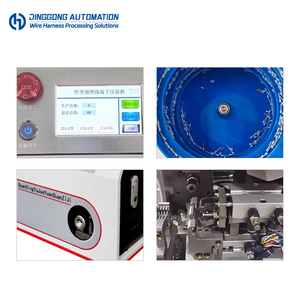 Machine automatique de dénudage, torsion et sertissage de fils Dinggong DG-E01 avec alimentation par bol vibrant, temps de cycle de 2,5 secondes, pour bornes tubulaires - Product Image 4