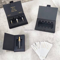 Testeur d'échantillons de parfum personnalisé 1ml 2ml 8pc 9pc 10pc Ensemble de découverte de flacons Boîte en papier noir avec feuille d'or